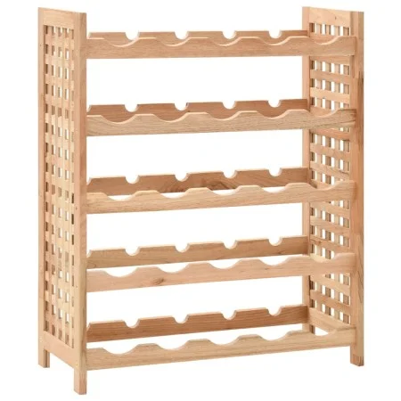 Botellero para 25 botellas madera maciza de nogal 63x25x73 cm de vidaXL, Botelleros - Ref: Foro24-247101, Precio: 62,61 €, De...
