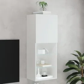 TV-Möbel mit LED-Lichtern in Weiß, 40,5x30x102 cm. von , TV-Möbel - Ref: Foro24-837057, Preis: 70,76 €, Rabatt: %