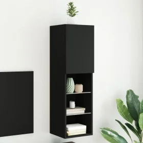 Fernsehmöbel mit LED-Lichtern schwarz 30,5x30x102 cm von , TV-Möbel - Ref: Foro24-837017, Preis: 54,83 €, Rabatt: %
