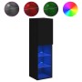 Fernsehmöbel mit LED-Lichtern schwarz 30,5x30x102 cm von , TV-Möbel - Ref: Foro24-837017, Preis: 55,55 €, Rabatt: %