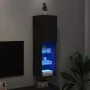 Mueble para TV con luces LED negro 30,5x30x102 cm de , Muebles TV - Ref: Foro24-837017, Precio: 54,83 €, Descuento: %