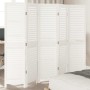 Biombo separador de 5 paneles madera maciza Paulownia blanco