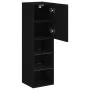 Mueble para TV con luces LED negro 30,5x30x102 cm de , Muebles TV - Ref: Foro24-837017, Precio: 54,83 €, Descuento: %