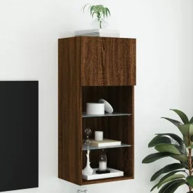 Fernsehmöbel mit LED-Lichtern in brauner Eiche 40,5x30x90 cm. von , TV-Möbel - Ref: Foro24-837055, Preis: 48,84 €, Rabatt: %