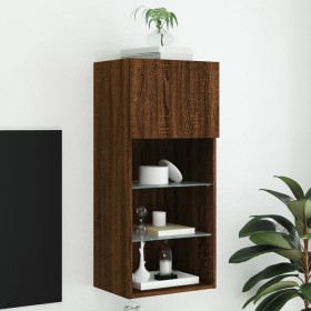 Fernsehmöbel mit LED-Lichtern in brauner Eiche 40,5x30x90 cm. von , TV-Möbel - Ref: Foro24-837055, Preis: 49,45 €, Rabatt: %