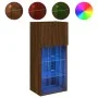 Mueble para TV con luces LED roble marrón 40,5x30x90 cm by , TV Furniture - Ref: Foro24-837055, Price: 48,84 €, Discount: %