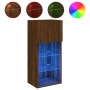 Mueble para TV con luces LED roble marrón 40,5x30x90 cm by , TV Furniture - Ref: Foro24-837055, Price: 49,45 €, Discount: %