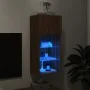 Fernsehmöbel mit LED-Lichtern in brauner Eiche 40,5x30x90 cm. von , TV-Möbel - Ref: Foro24-837055, Preis: 48,84 €, Rabatt: %