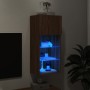 Fernsehmöbel mit LED-Lichtern in brauner Eiche 40,5x30x90 cm. von , TV-Möbel - Ref: Foro24-837055, Preis: 49,45 €, Rabatt: %