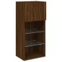 Mueble para TV con luces LED roble marrón 40,5x30x90 cm by , TV Furniture - Ref: Foro24-837055, Price: 48,84 €, Discount: %