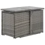 Set de comedor de jardín 7 pzs y cojines ratán sintético gris de vidaXL, Conjuntos de jardín - Ref: Foro24-44721, Precio: 309...