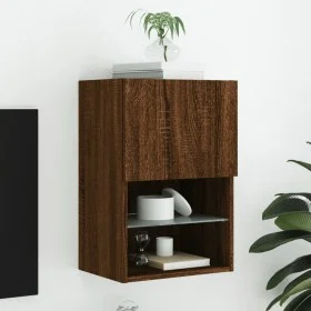 Mueble para TV con luces LED roble marrón 40,5x30x60 cm by , TV Furniture - Ref: Foro24-837041, Price: 48,79 €, Discount: %