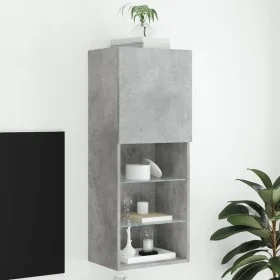 TV-Möbel mit LED-Lichtern in Betongrau, 40,5x30x102 cm. von , TV-Möbel - Ref: Foro24-837060, Preis: 56,99 €, Rabatt: %