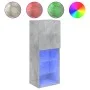 Mueble para TV con luces LED gris hormigón 40,5x30x102 cm de , Muebles TV - Ref: Foro24-837060, Precio: 56,99 €, Descuento: %