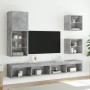 Mueble para TV con luces LED gris hormigón 40,5x30x102 cm by , TV Furniture - Ref: Foro24-837060, Price: 59,14 €, Discount: %