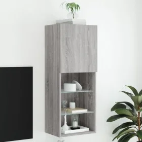 TV-Möbel mit LED-Lichtern in Sonoma-Grau, 40,5x30x102 cm. von , TV-Möbel - Ref: Foro24-837062, Preis: 45,68 €, Rabatt: %
