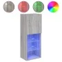 TV-Möbel mit LED-Lichtern in Sonoma-Grau, 40,5x30x102 cm. von , TV-Möbel - Ref: Foro24-837062, Preis: 45,68 €, Rabatt: %