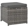 Set de comedor de jardín 7 pzs y cojines ratán sintético gris de vidaXL, Conjuntos de jardín - Ref: Foro24-44721, Precio: 309...