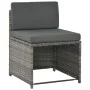 Set de comedor de jardín 7 pzs y cojines ratán sintético gris de vidaXL, Conjuntos de jardín - Ref: Foro24-44721, Precio: 309...