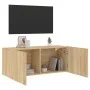 Mueble para TV de pared roble Sonoma 100x30x41 cm de , Muebles TV - Ref: Foro24-836968, Precio: 60,08 €, Descuento: %