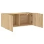 Mueble para TV de pared roble Sonoma 100x30x41 cm de , Muebles TV - Ref: Foro24-836968, Precio: 60,08 €, Descuento: %