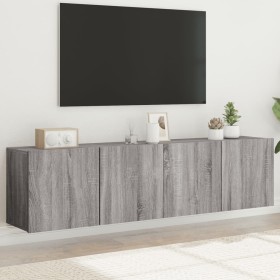 Muebles para TV de pared 2 unidades gris Sonoma 80x30x41 cm