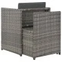 Set de comedor de jardín 7 pzs y cojines ratán sintético gris de vidaXL, Conjuntos de jardín - Ref: Foro24-44721, Precio: 309...