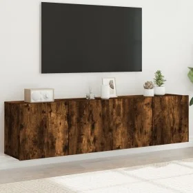 Wand-TV-Möbel, 2 Einheiten, geräucherte Eiche, 80x30x41 cm. von , TV-Möbel - Ref: Foro24-836961, Preis: 90,80 €, Rabatt: %