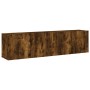 Wand-TV-Möbel, 2 Einheiten, geräucherte Eiche, 80x30x41 cm. von , TV-Möbel - Ref: Foro24-836961, Preis: 92,25 €, Rabatt: %