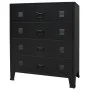 Kommode aus Metall im Industriestil, 78 x 40 x 93 cm, schwarz von vidaXL, Schubladen - Ref: Foro24-245963, Preis: 173,20 €, R...