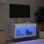 Mueble para TV con luces LED blanco 60x30x30 cm de , Muebles TV - Ref: Foro24-837127, Precio: 42,07 €, Descuento: %