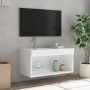 Mueble para TV con luces LED blanco 60x30x30 cm de , Muebles TV - Ref: Foro24-837127, Precio: 42,07 €, Descuento: %