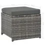 Set de comedor de jardín 7 pzs y cojines ratán sintético gris de vidaXL, Conjuntos de jardín - Ref: Foro24-44721, Precio: 309...