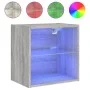 Wand-Nachttisch mit LED-Lichtern in Grau Sonoma von , TV-Möbel - Ref: Foro24-837074, Preis: 30,92 €, Rabatt: %