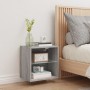 Mesita de noche de pared con luces LED gris Sonoma de , Muebles TV - Ref: Foro24-837074, Precio: 32,43 €, Descuento: %
