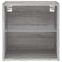 Mesita de noche de pared con luces LED gris Sonoma de , Muebles TV - Ref: Foro24-837074, Precio: 32,43 €, Descuento: %