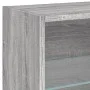 Wand-Nachttisch mit LED-Lichtern in Grau Sonoma von , TV-Möbel - Ref: Foro24-837074, Preis: 30,92 €, Rabatt: %