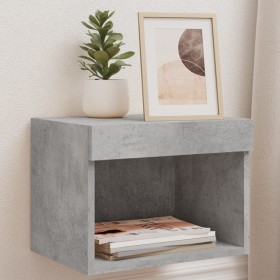 Mesita de noche de pared con luces LED gris hormigón by , TV Furniture - Ref: Foro24-837119, Price: 28,62 €, Discount: %
