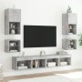 Wand-Nachttisch mit LED-Lichtern in Betongrau von , TV-Möbel - Ref: Foro24-837119, Preis: 28,62 €, Rabatt: %