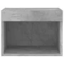 Mesita de noche de pared con luces LED gris hormigón de , Muebles TV - Ref: Foro24-837119, Precio: 27,88 €, Descuento: %