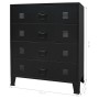 Cajonera metálica de estilo industrial 78x40x93 cm negro de vidaXL, Cajoneras - Ref: Foro24-245963, Precio: 175,87 €, Descuen...