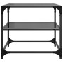 Mesa de centro superficie de vidrio acero negra 50x50x45 cm en Mesas de centro | Comprar online en Foro24