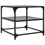 Mesa de centro superficie de vidrio acero negra 50x50x45 cm en Mesas de centro | Comprar online en Foro24