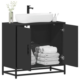 Mueble baño para lavabo madera ingeniería negro 65 x 33 x 60 cm en Muebles de baño | Comprar online en Foro24