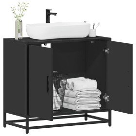 Mueble baño para lavabo madera ingeniería negro 65 x 33 x 60 cm en Muebles de baño | Comprar online en Foro24