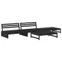 Garden furniture set 4 pieces solid black pine wood by , Garden sets - Ref: Foro24-3186631, Price: 440,08 €, Discount: %