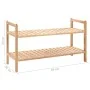 Solid walnut wood shoe rack 69x26x40 cm by vidaXL, Shoe racks and shoe organizers - Ref: Foro24-247102, Price: 33,98 €, Disco...