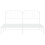 Metallbettgestell mit weißem Kopfteil 183x213 cm von , Betten und Lattenroste - Ref: Foro24-373941, Preis: 101,00 €, Rabatt: %