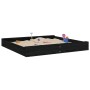Sandkasten mit quadratischen Sitzen aus massivem schwarzem Kiefernholz von , Sandkästen - Ref: Foro24-825041, Preis: 72,87 €,...