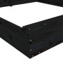 Sandkasten mit quadratischen Sitzen aus massivem schwarzem Kiefernholz von , Sandkästen - Ref: Foro24-825041, Preis: 72,87 €,...
